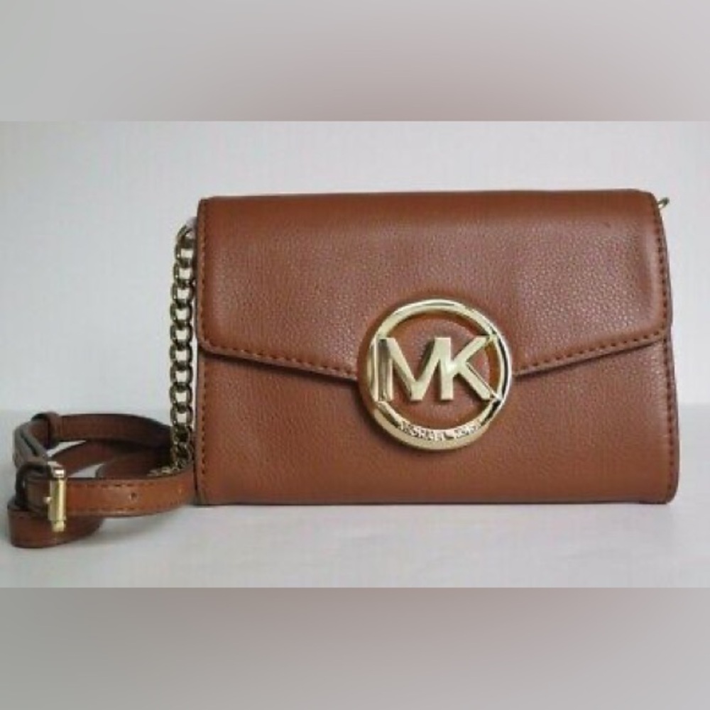 Michael Kors Brown Leather Crossbody Bag